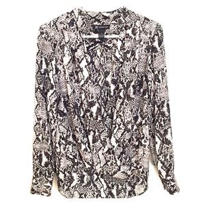 INC snake print blouse
